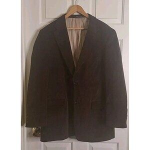Mens Corduroy Statement‎ Brown Blazer EUC Approx 46 Academia Lined VTG Single Br